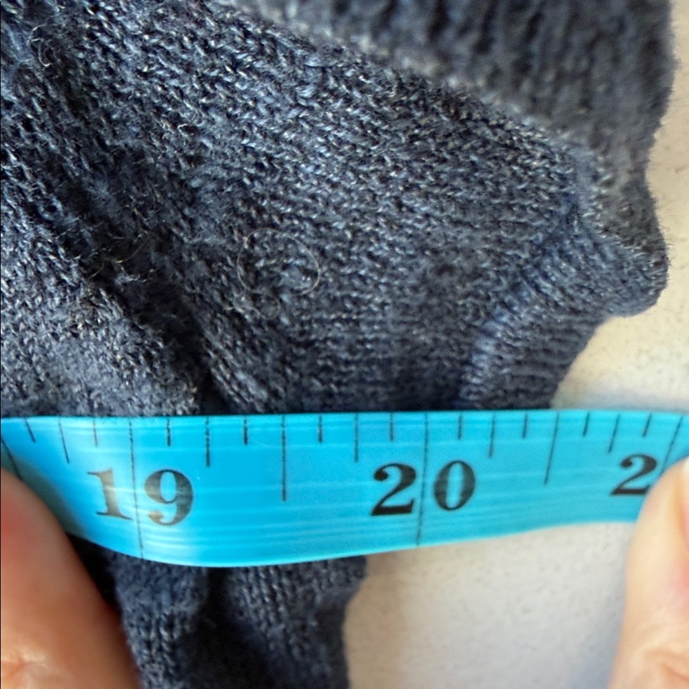 Eileen Fisher Navy Linen Cotton Short Sleeve Open Cardigan - Picture 6 of 7